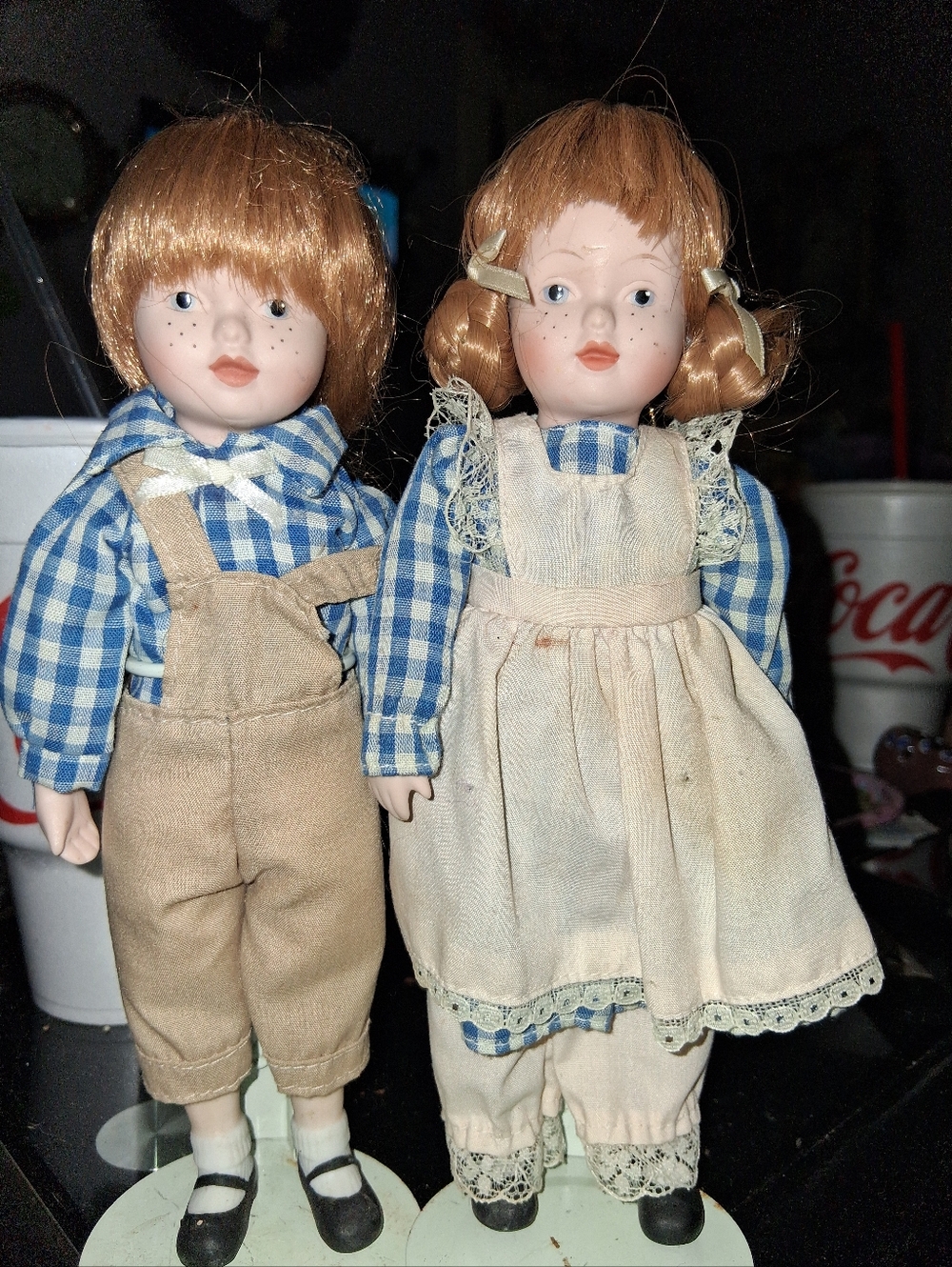 Vintage Boy And Girl Porcelain Figurines